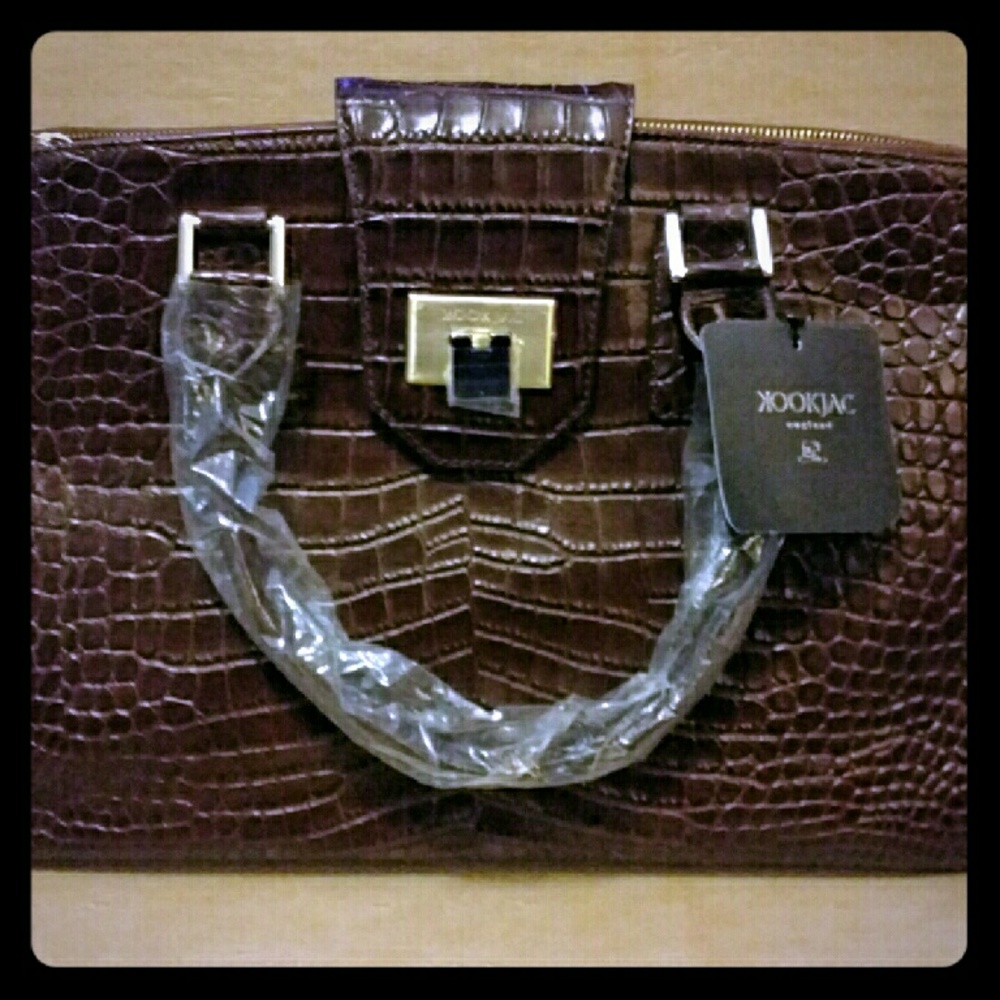 COPY - New Kookjac Caiman Textured Luxury Leather Handbag